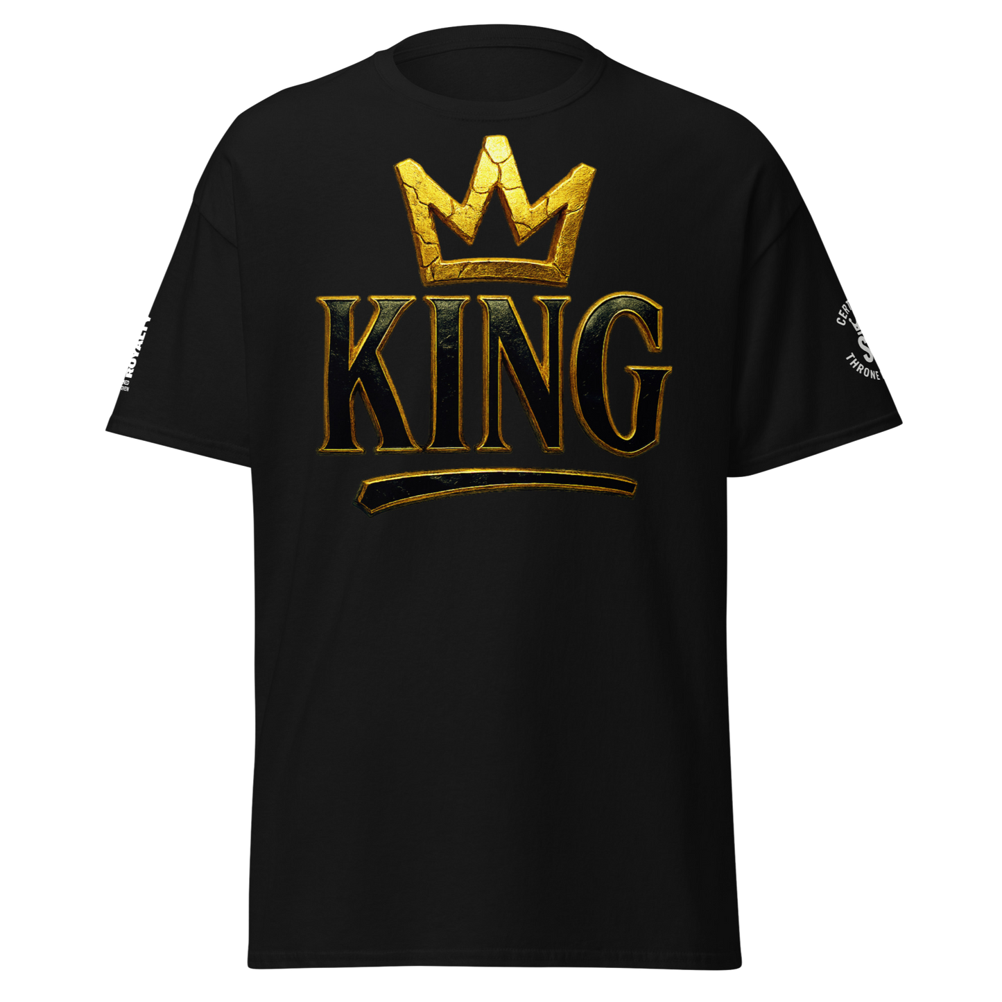 King Tee – Black Urban Streetwear Shirt with Gold Crown Design