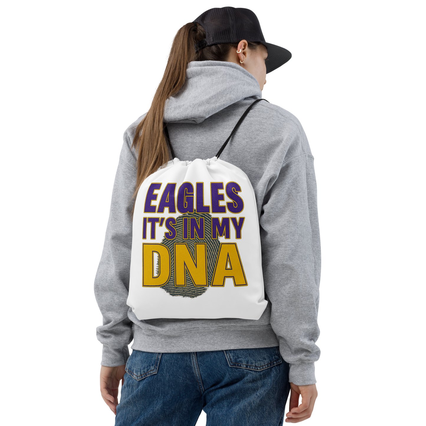 Sharon Eagles Drawstring Bag – “Eagles Is in Our DNA” School Spirit Gear