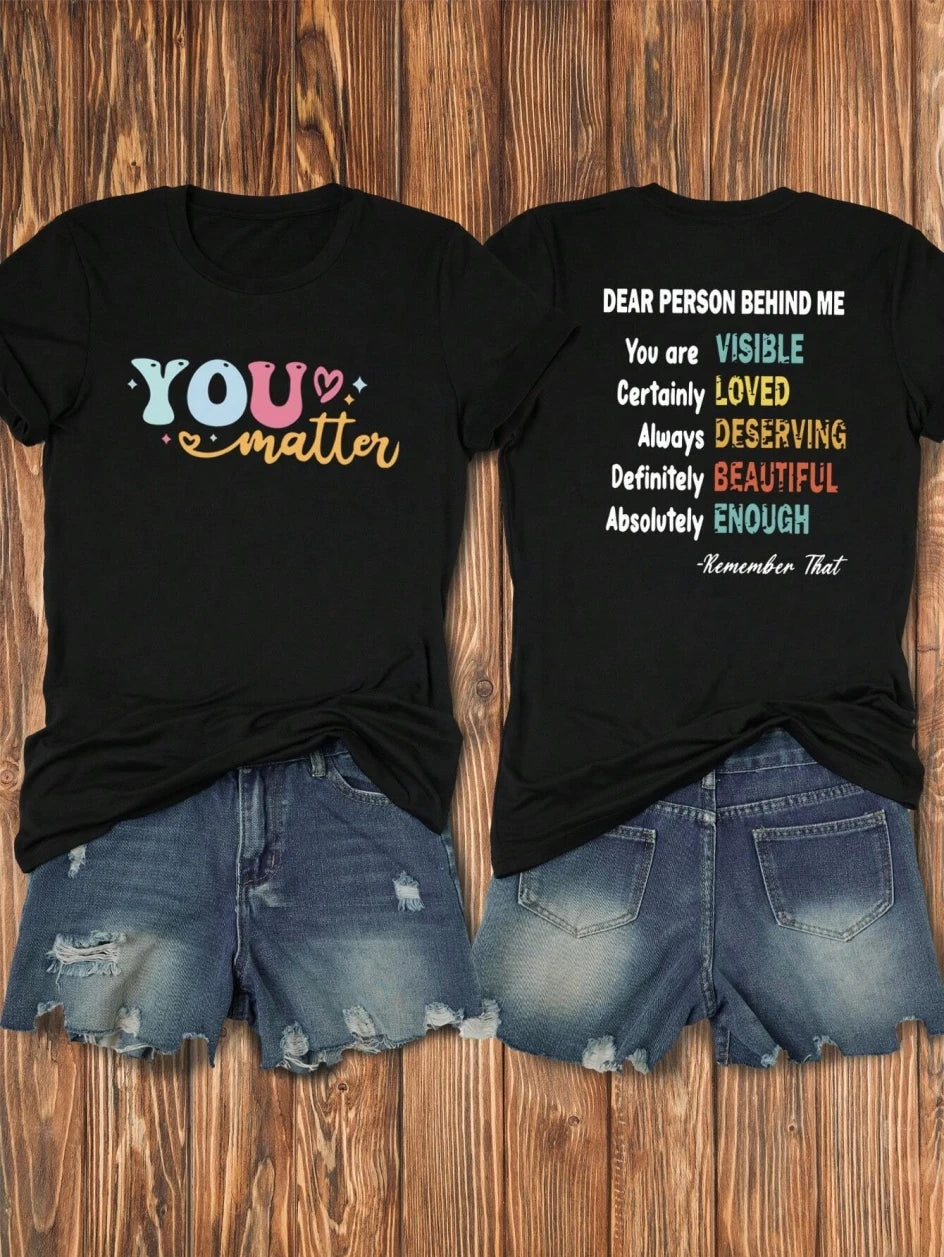 Cheerful Message T-Shirt for Women