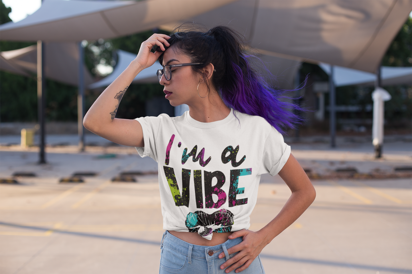 I’m a VIBE Graphic T-Shirt – Colorful Lips Tee for Women & Men
