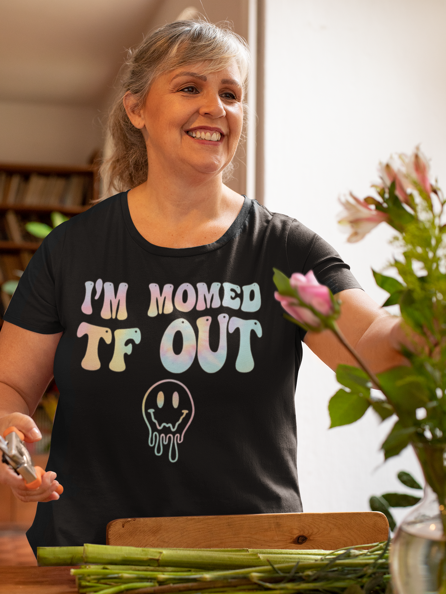 I’m Momed TF Out – Funny Pastel Mom Shirt | Relatable Streetwear Tee