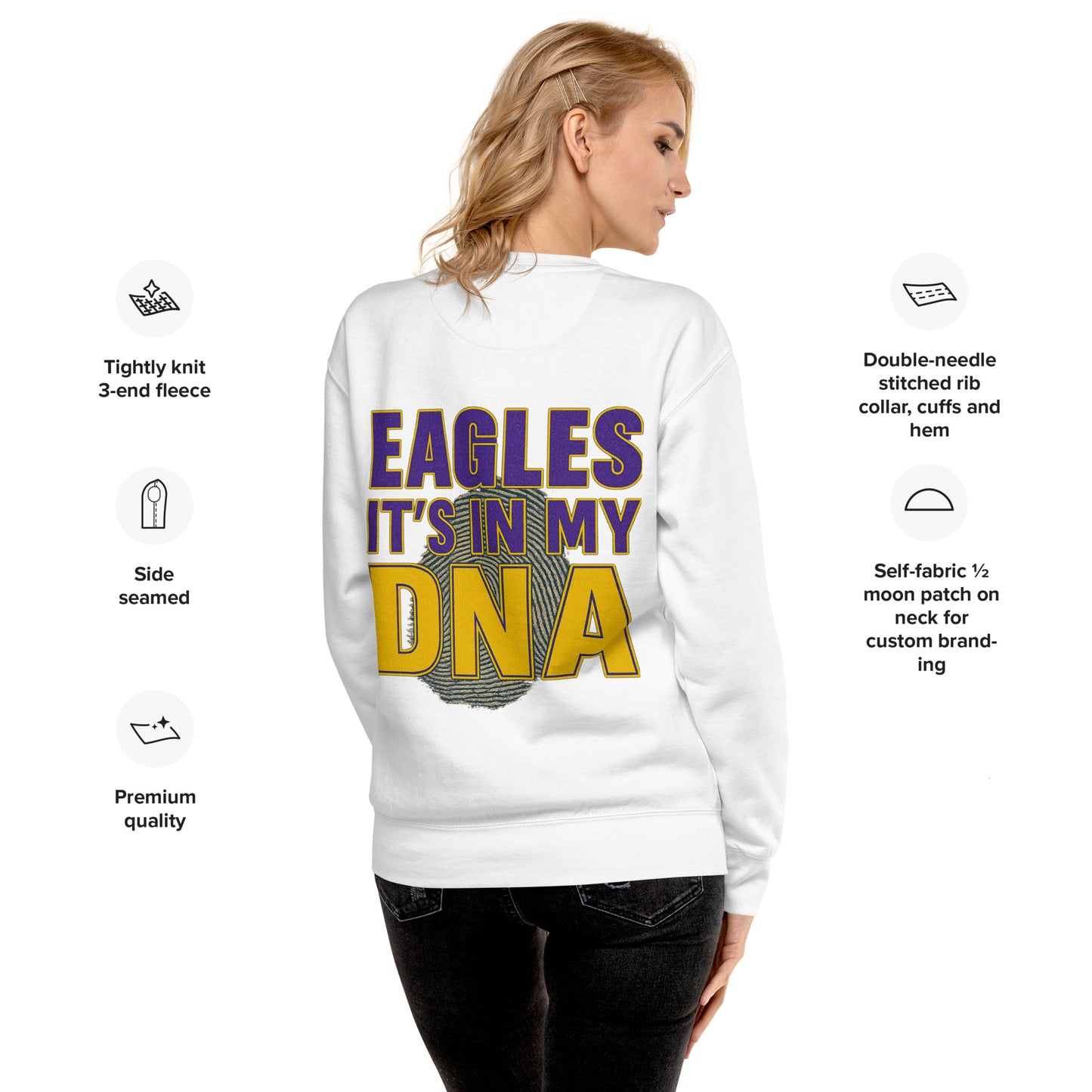 Sharon Eagles Sweater – “Eagles Is in Our DNA” School Spirit Wear
