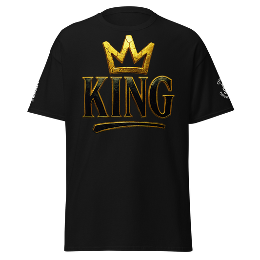 King Tee – Black Urban Streetwear Shirt with Gold Crown Design