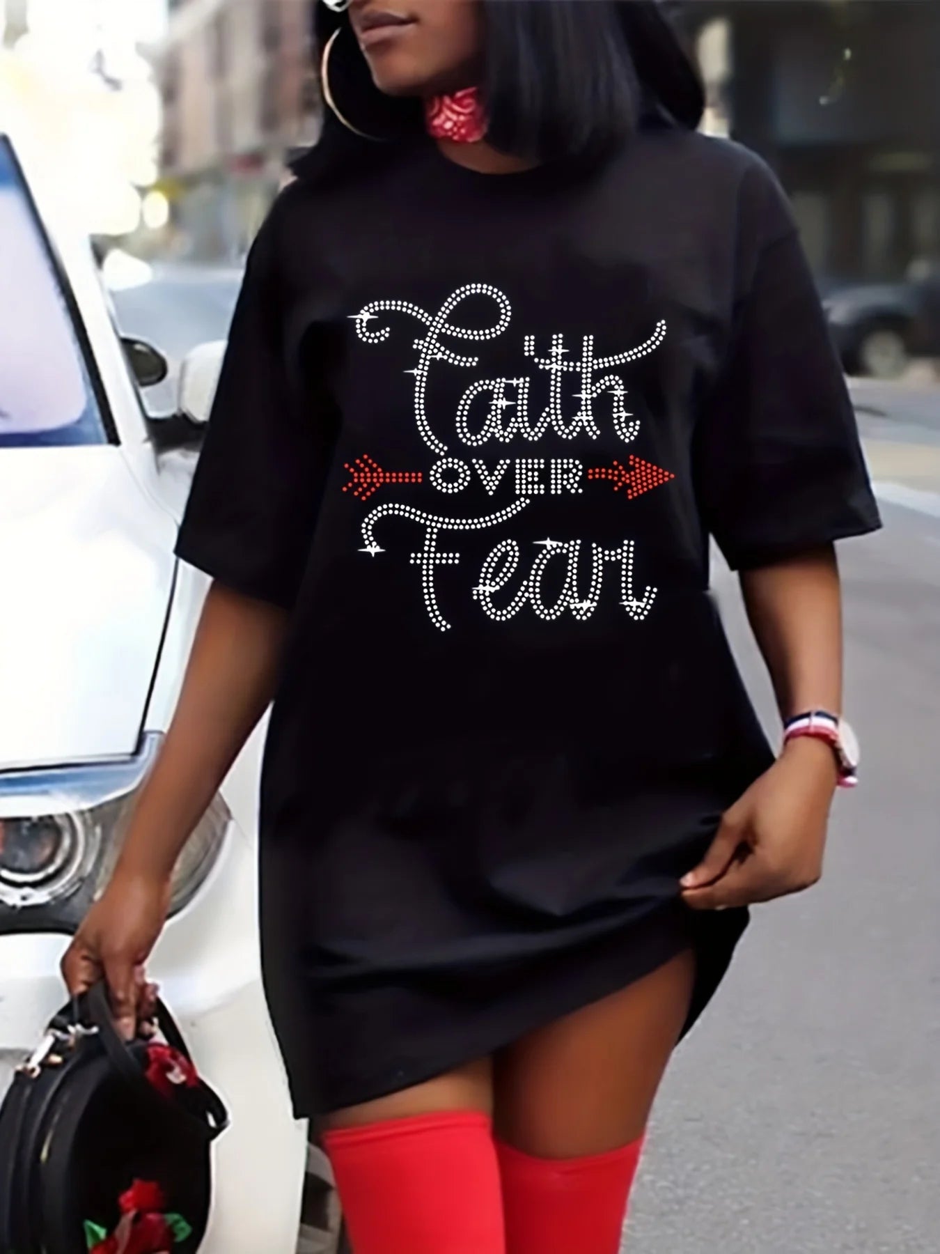 Faith Over Fear Tee Dress
